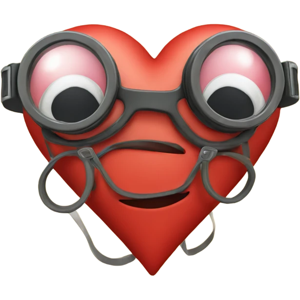 Heart with goggles  emoji