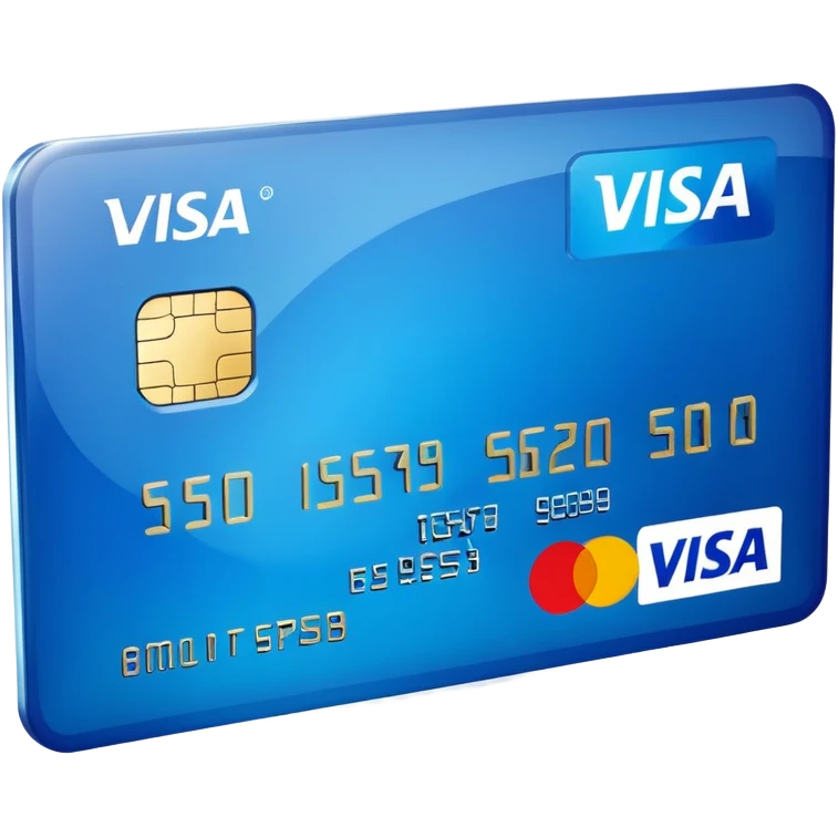 credit card with visa logo emoji