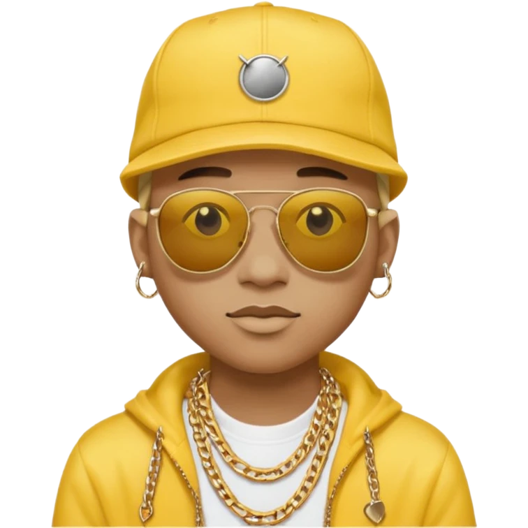 yellow rapper cap emoji