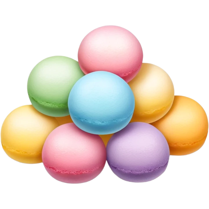 Colorful mochi ice cream balls with different flavors emoji