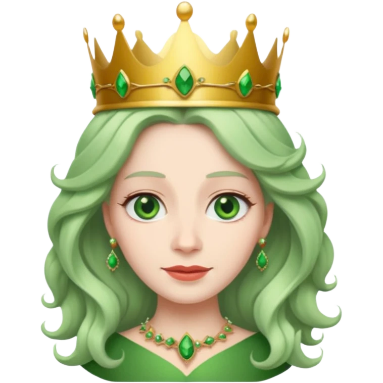 The queen with vine-like hair emoji