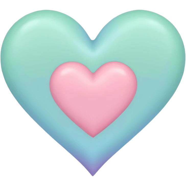 a heart with pastel blue pastel pink pastel purple and pastel green all in one heart emoji