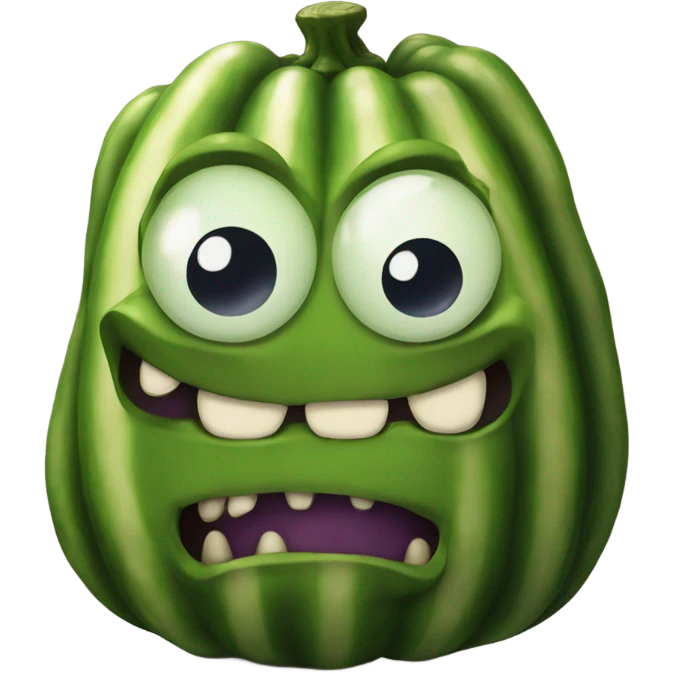 Monster with giant pickles emoji