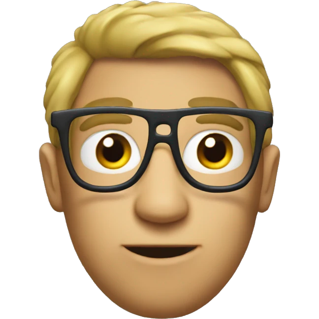 Giga chad with glasses emoji