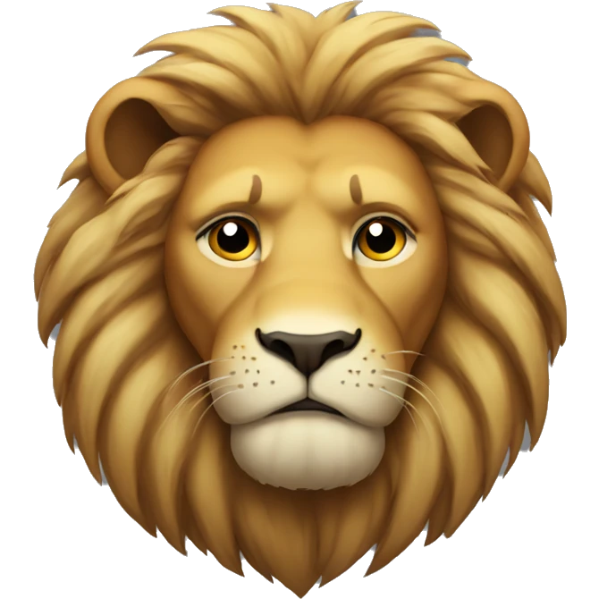 a sad lion emoji