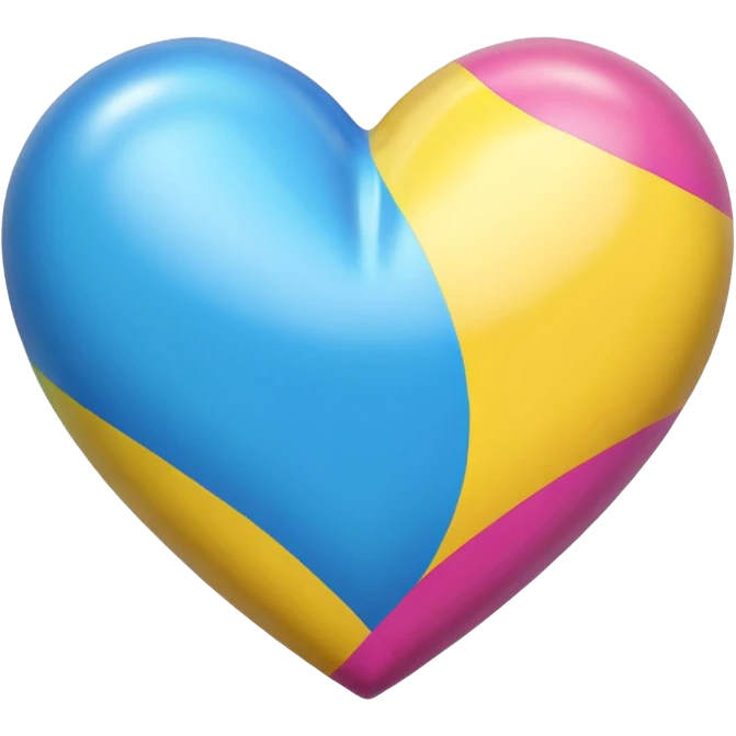Pansexual heart emoji