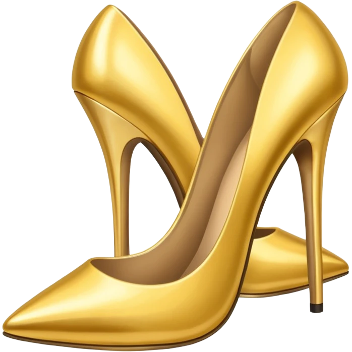 a pair of gold stilettos emoji