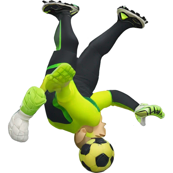 Goalkeeper diving up emoji