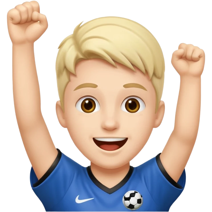 soccer fan cheering, happy emoji