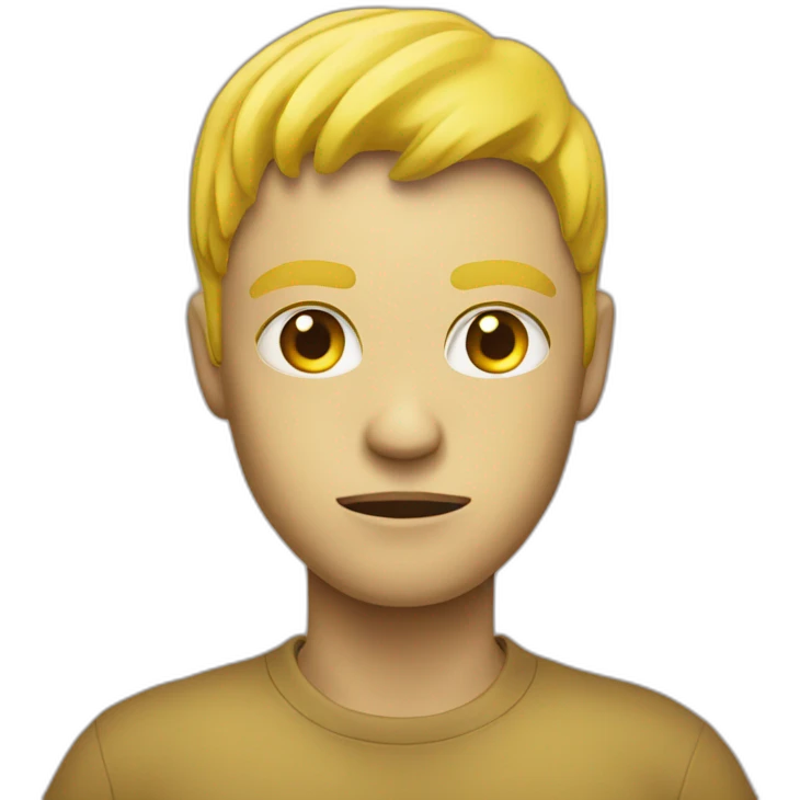 a yellow emoji that represents insecurity emoji