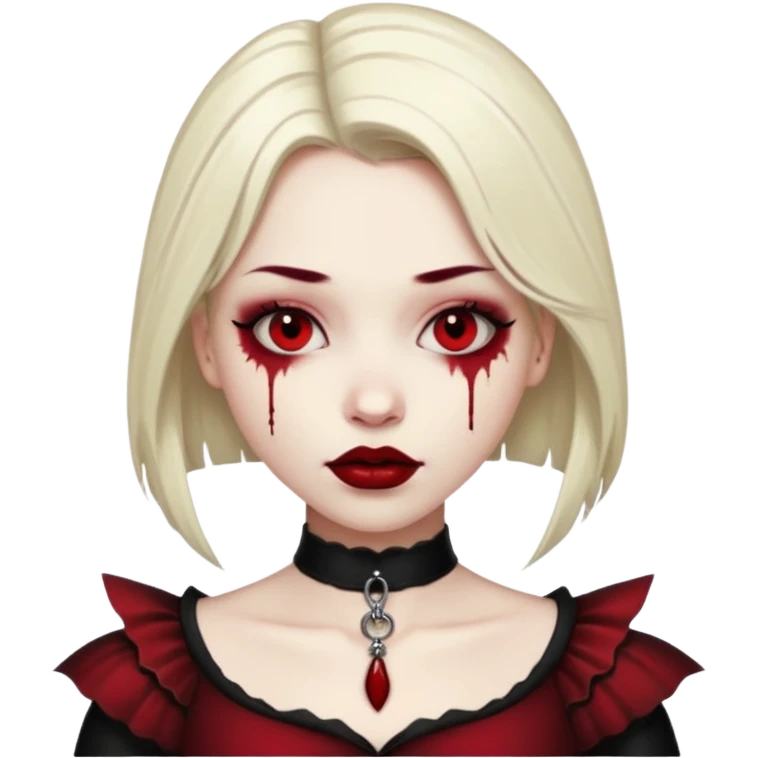 A gothic style bite me emoji