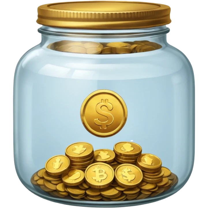 jar with a one coins emoji