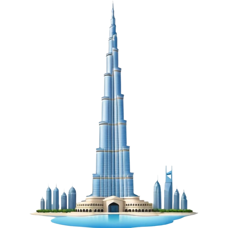 burj khalife white background emoji
