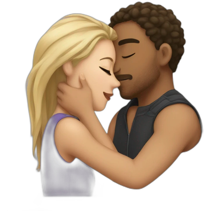 kiss and cuddle emoji