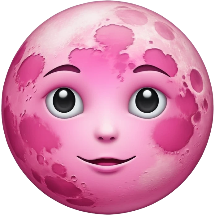 Pink moon emoji