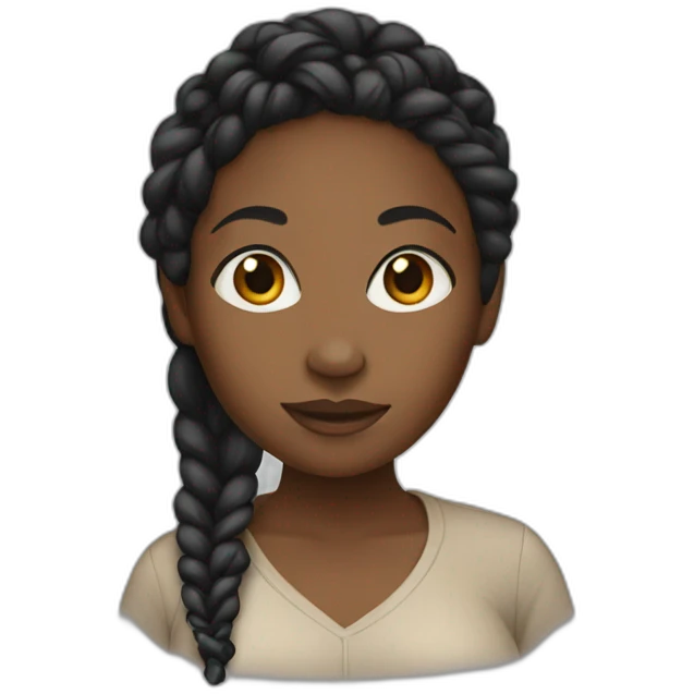 Black women with braids  emoji