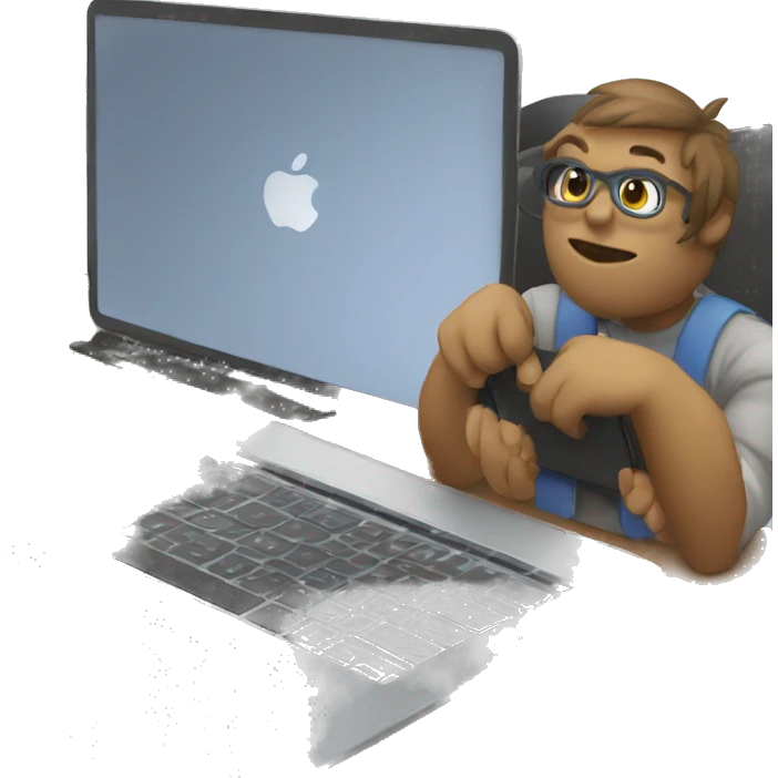 developer typing on macbook emoji