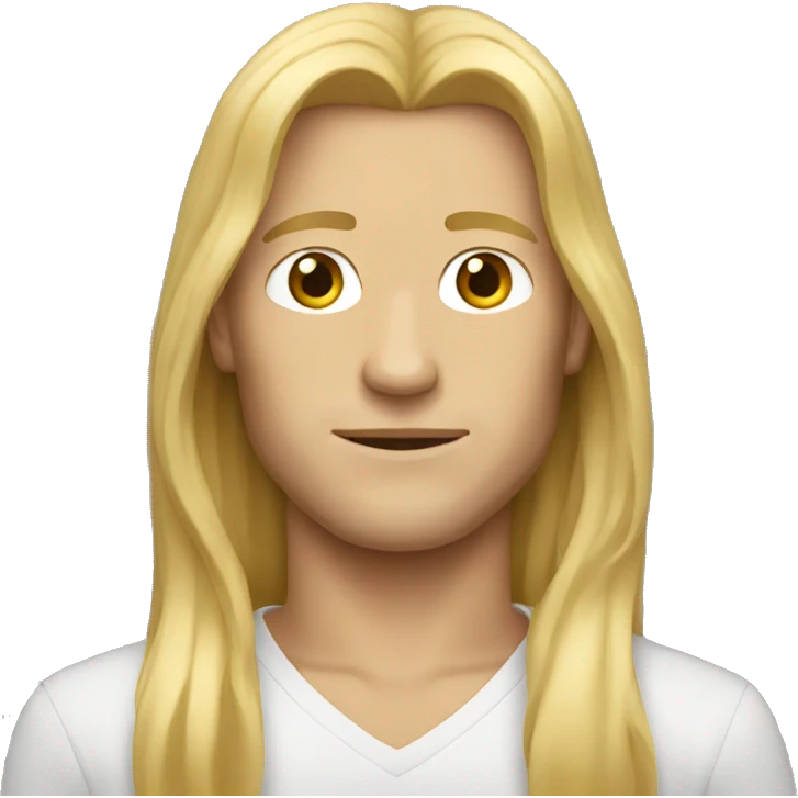 man with long blond hair emoji