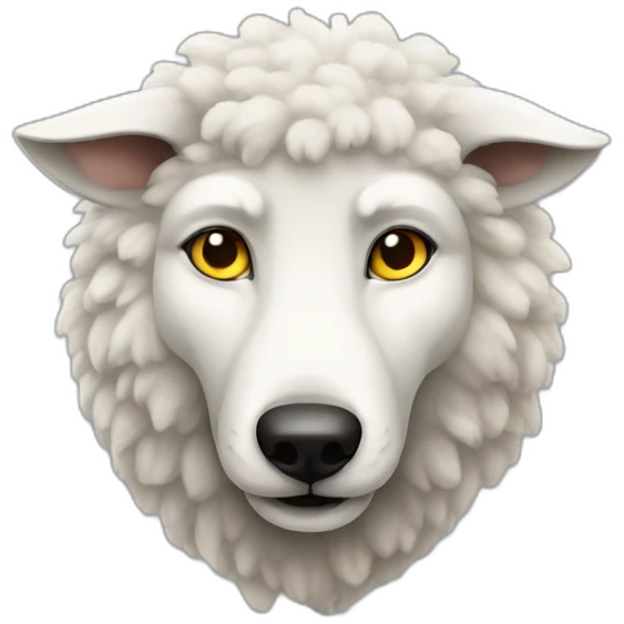 Wolf in sheep's clothing emoji