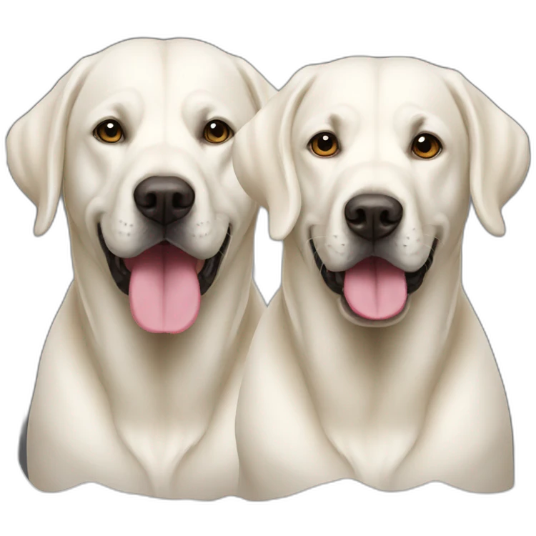 two White Labradors emoji