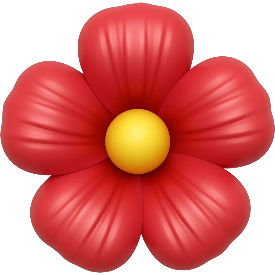 red flower for birthday emoji