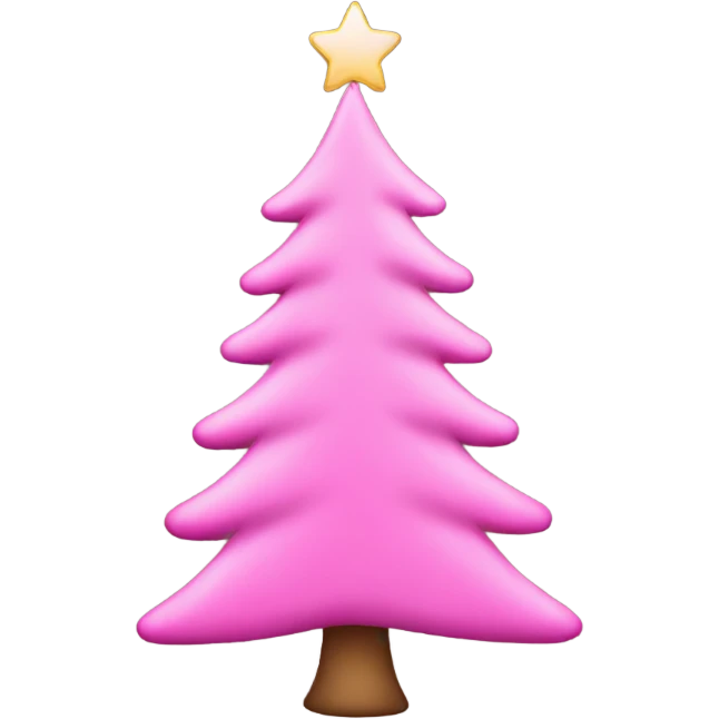 Pink Christmas tree  emoji