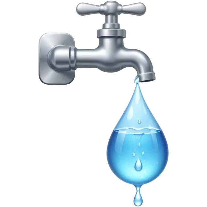 water flows from the tap emoji