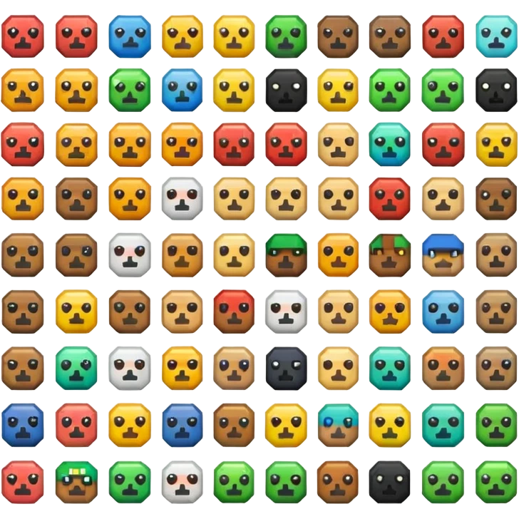 Can you make me a emoji with all the buttons of Minecraft android emoji