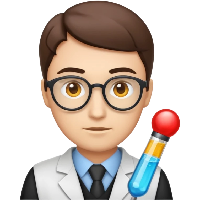 avatar of a data scientist, analytical and focused, emoji style emoji
