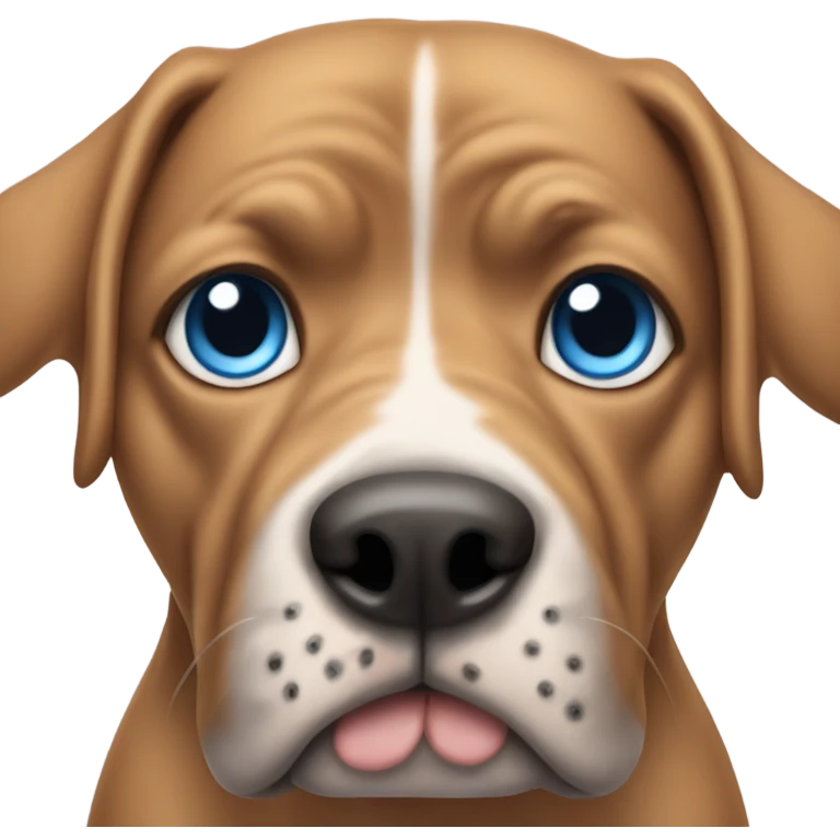 Dog bully with blue eyes emoji