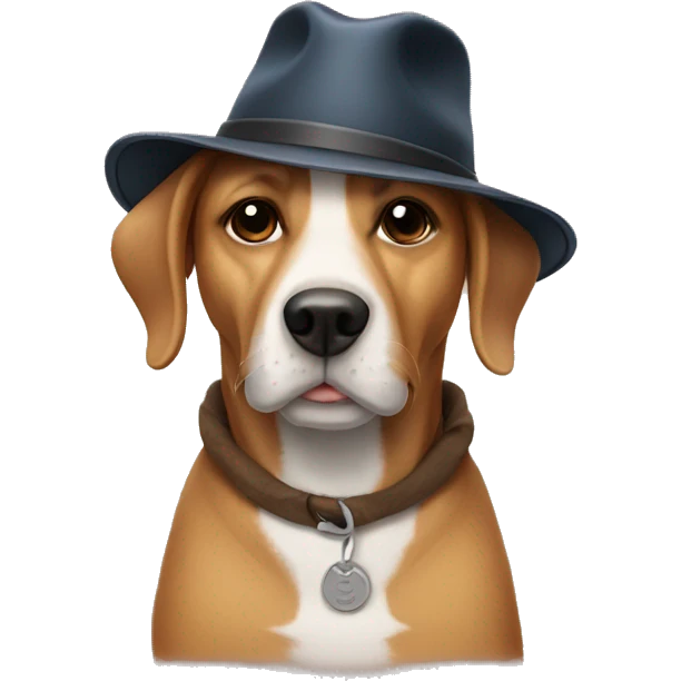 Dog with hat emoji
