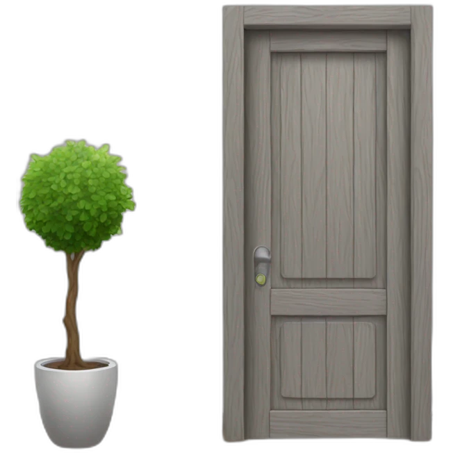 Door gray wood emoji
