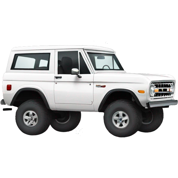 White Ford bronco emoji
