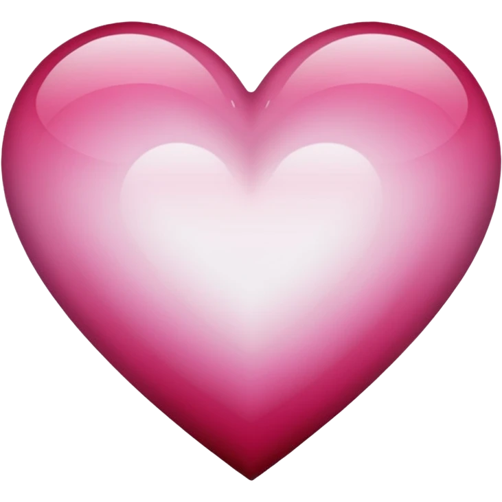 Pink, white, maroon gradient heart emoji