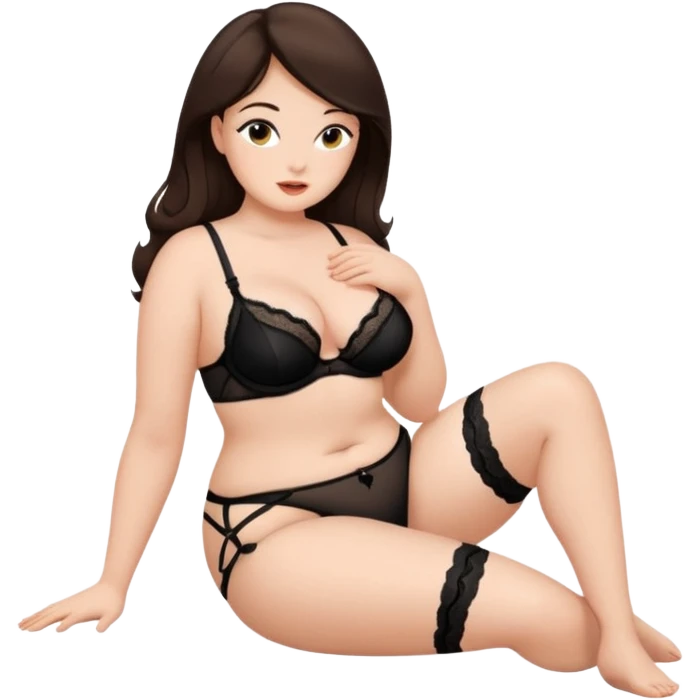 brunette curvy opening legs waiting for her bf to fuck her  emoji