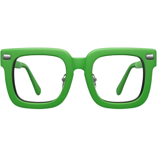 Green Square Spects. only spects. emoji
