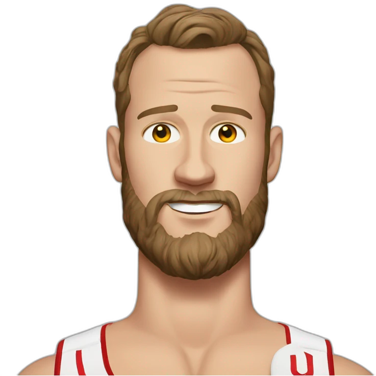 Jonathan Toews as beach bum with beard emoji