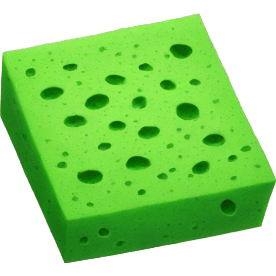 green flat square dish sponge emoji