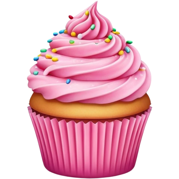 Pink cupcake emoji