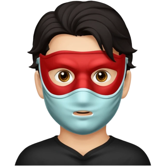 Make emoji of man attractive who wear mask  and sigma mal emoji