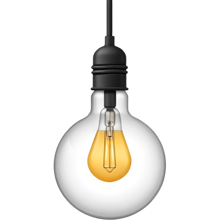 bombillo con colgante en el techo emoji