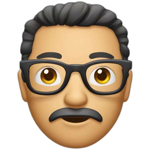 Chico con lentes sobre la cabeza emoji