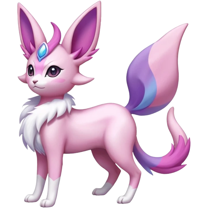 Sylveon-Espeon-Fakémon-hybrid-creature (full body)  emoji