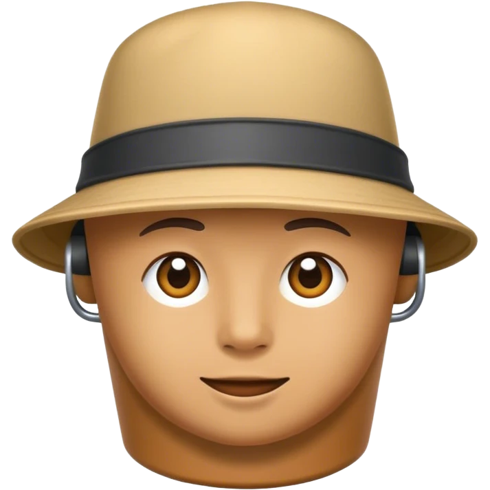 A bucket with a hat on  emoji