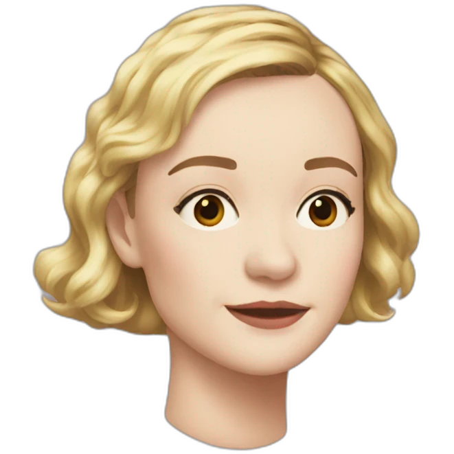 Carey Mulligan head only no neck emoji