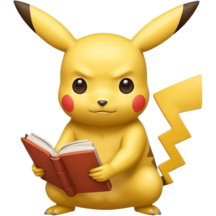 pikachu studying emoji
