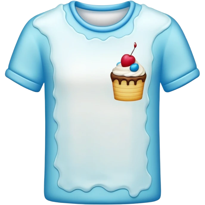 cake in the shape of a t-shirt emoji