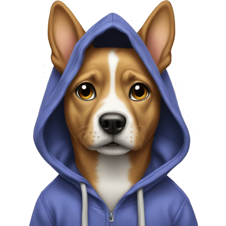 Dog with hoodie  emoji