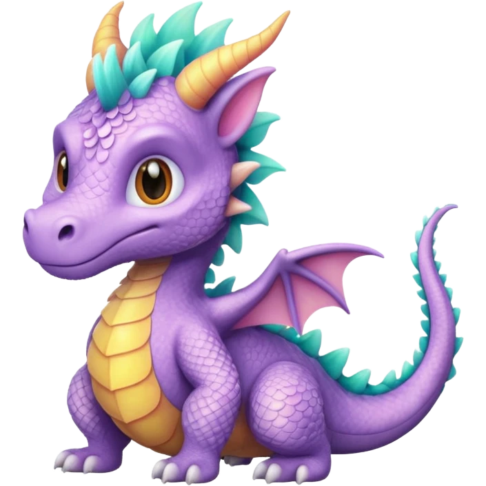 A pastel dragon emoji