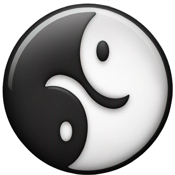 black yin and yang emoji